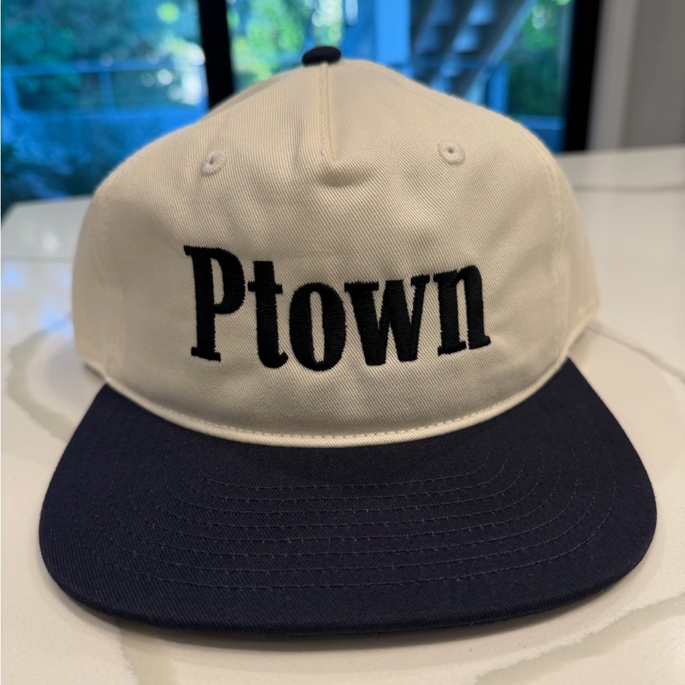 Ptown Two-Tone Baseball Cap - Cream and Navy